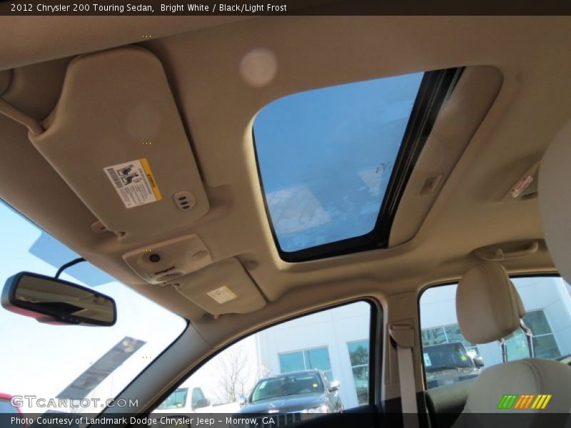 Bright White / Black/Light Frost 2012 Chrysler 200 Touring Sedan