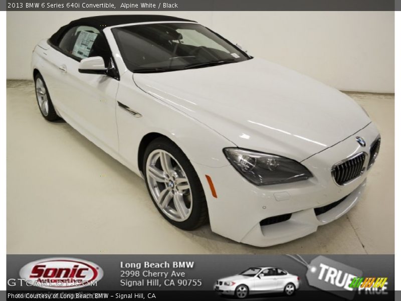 Alpine White / Black 2013 BMW 6 Series 640i Convertible