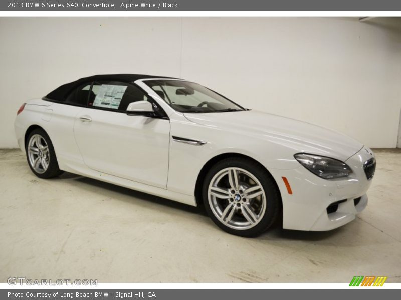 Alpine White / Black 2013 BMW 6 Series 640i Convertible