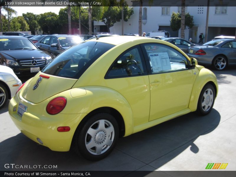Yellow / Gray 1999 Volkswagen New Beetle GLS Coupe