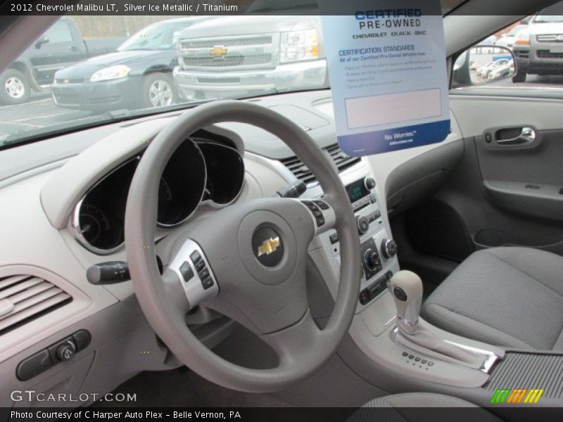 Silver Ice Metallic / Titanium 2012 Chevrolet Malibu LT