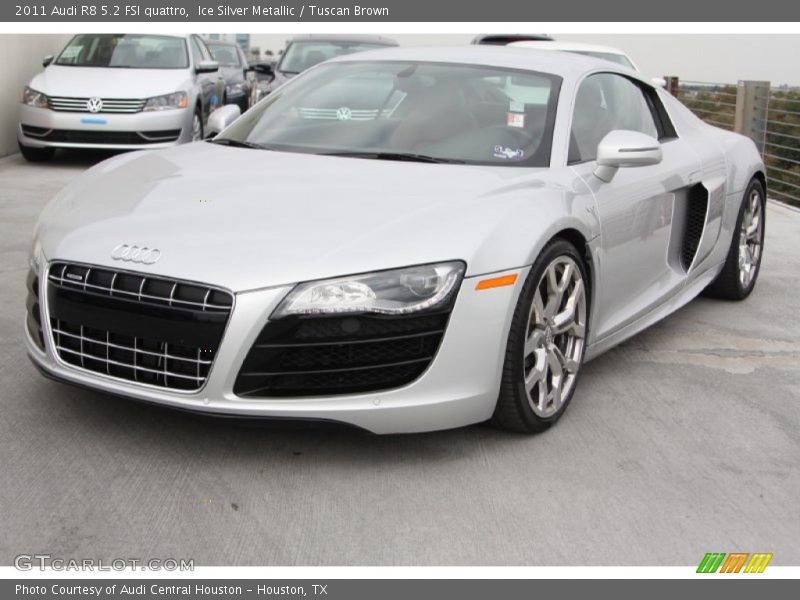 Ice Silver Metallic / Tuscan Brown 2011 Audi R8 5.2 FSI quattro