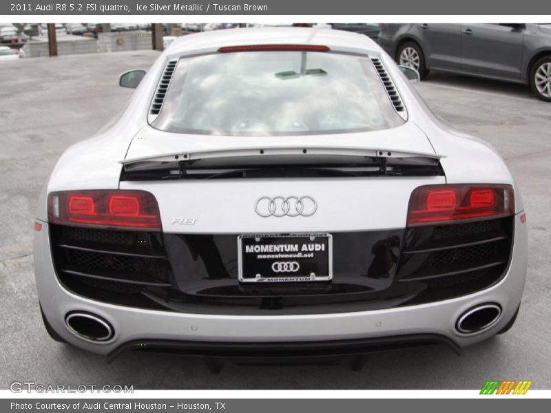 Ice Silver Metallic / Tuscan Brown 2011 Audi R8 5.2 FSI quattro