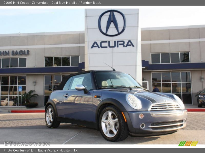 Cool Blue Metallic / Panther Black 2006 Mini Cooper Convertible