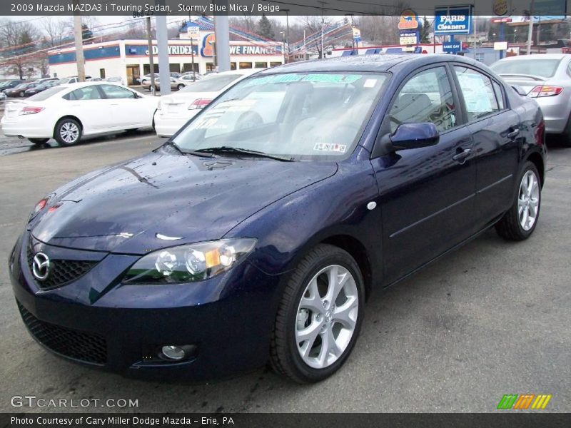 Stormy Blue Mica / Beige 2009 Mazda MAZDA3 i Touring Sedan