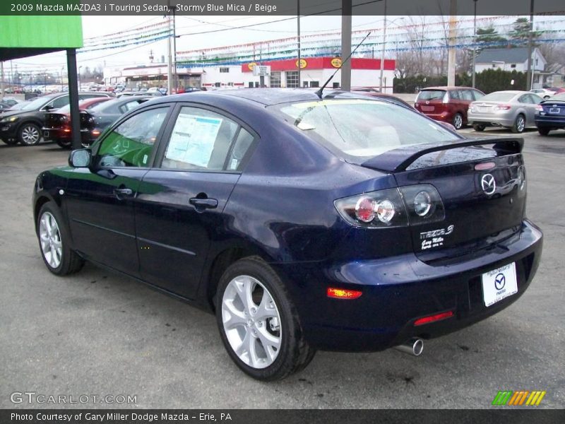 Stormy Blue Mica / Beige 2009 Mazda MAZDA3 i Touring Sedan