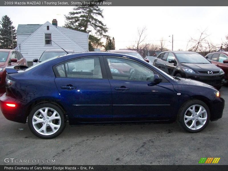 Stormy Blue Mica / Beige 2009 Mazda MAZDA3 i Touring Sedan