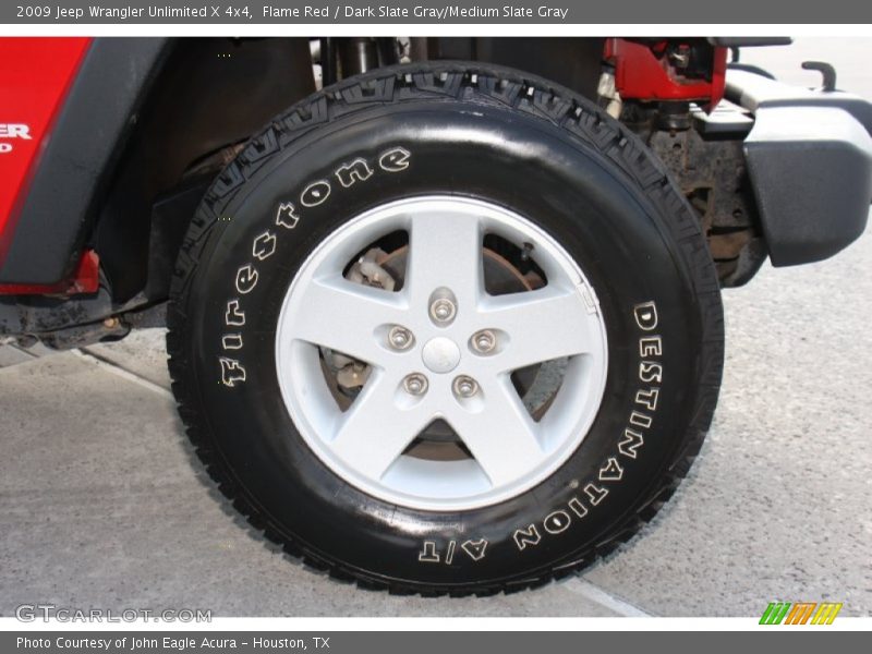 Flame Red / Dark Slate Gray/Medium Slate Gray 2009 Jeep Wrangler Unlimited X 4x4