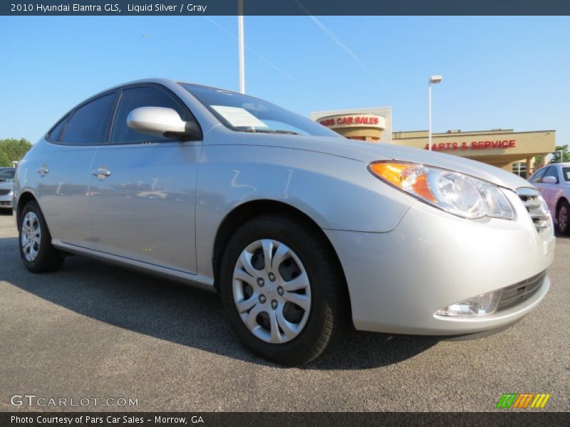 Liquid Silver / Gray 2010 Hyundai Elantra GLS
