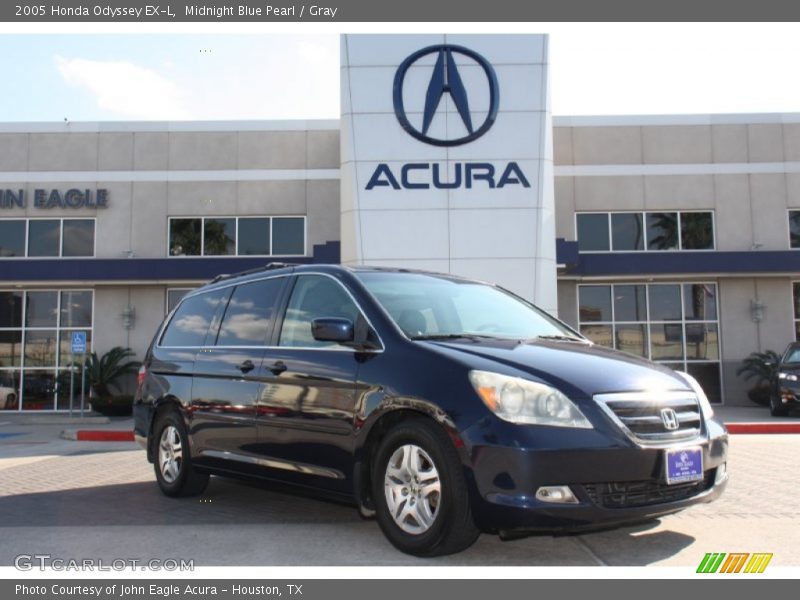 Midnight Blue Pearl / Gray 2005 Honda Odyssey EX-L
