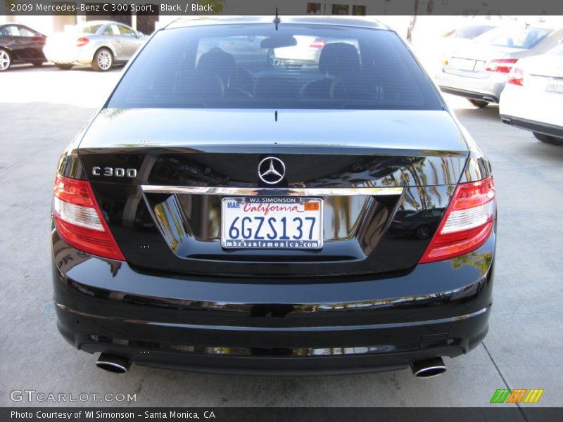 Black / Black 2009 Mercedes-Benz C 300 Sport