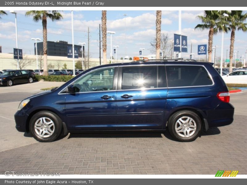 Midnight Blue Pearl / Gray 2005 Honda Odyssey EX-L