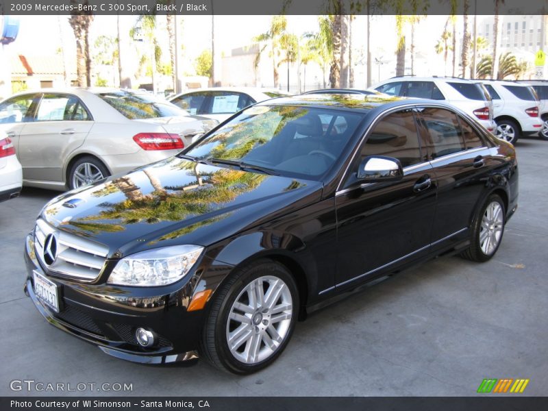 Black / Black 2009 Mercedes-Benz C 300 Sport