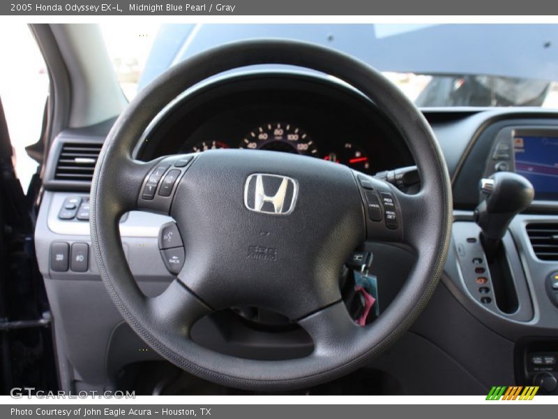 Midnight Blue Pearl / Gray 2005 Honda Odyssey EX-L