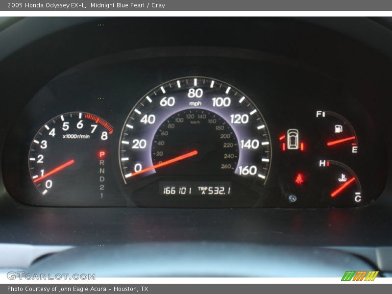 Midnight Blue Pearl / Gray 2005 Honda Odyssey EX-L