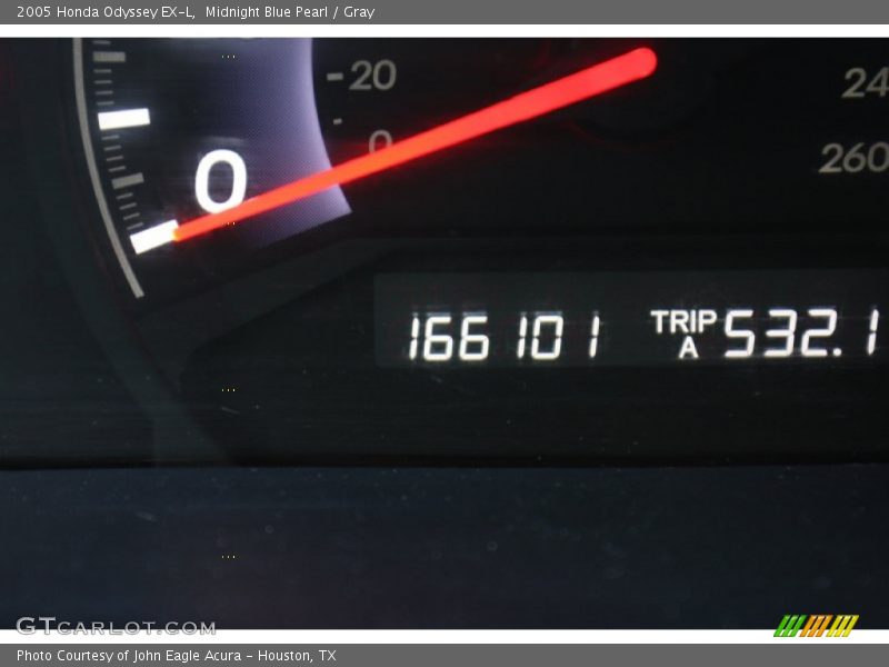 Midnight Blue Pearl / Gray 2005 Honda Odyssey EX-L