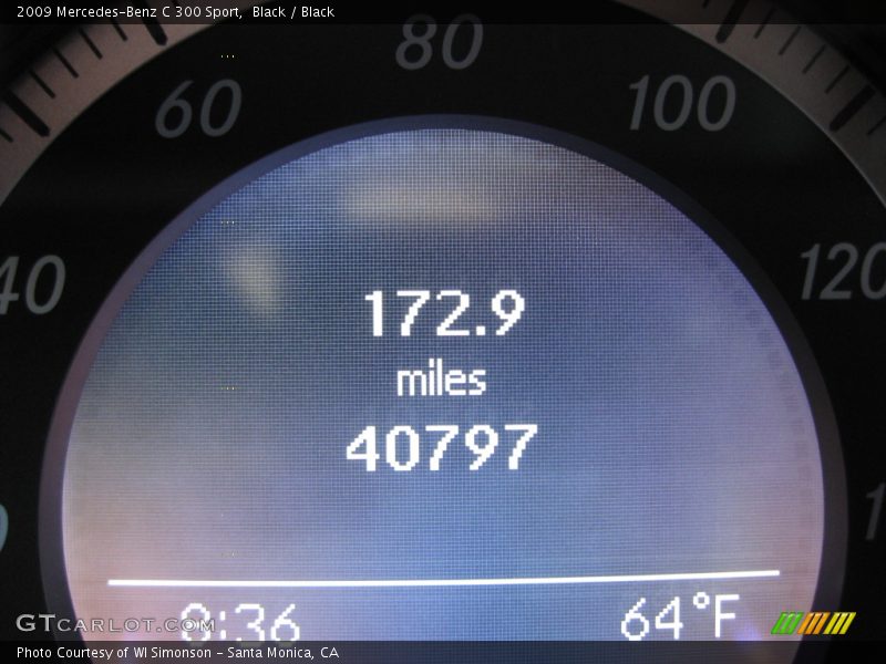 Black / Black 2009 Mercedes-Benz C 300 Sport