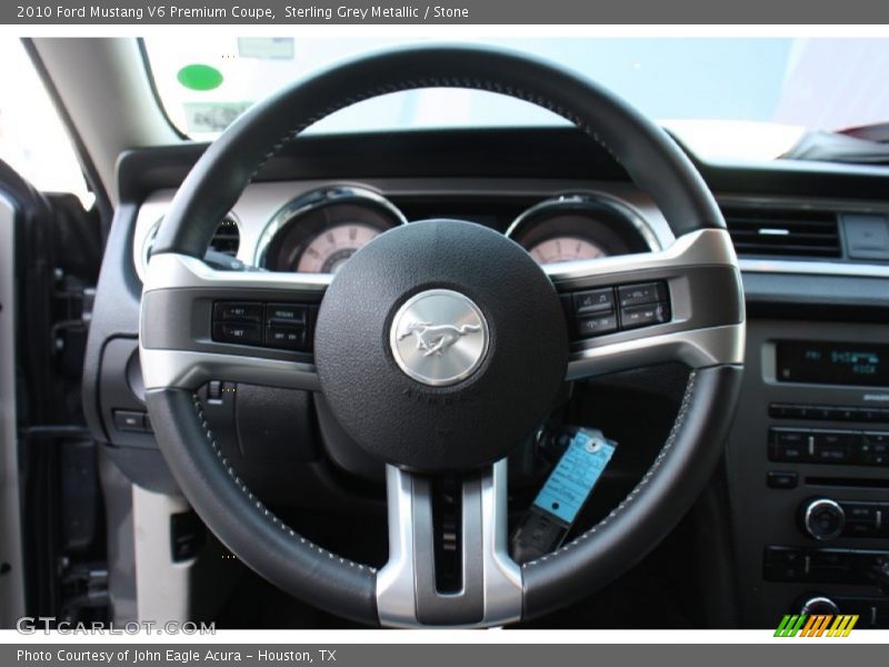 Sterling Grey Metallic / Stone 2010 Ford Mustang V6 Premium Coupe