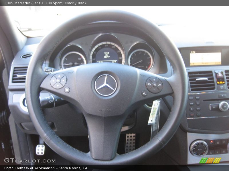 Black / Black 2009 Mercedes-Benz C 300 Sport