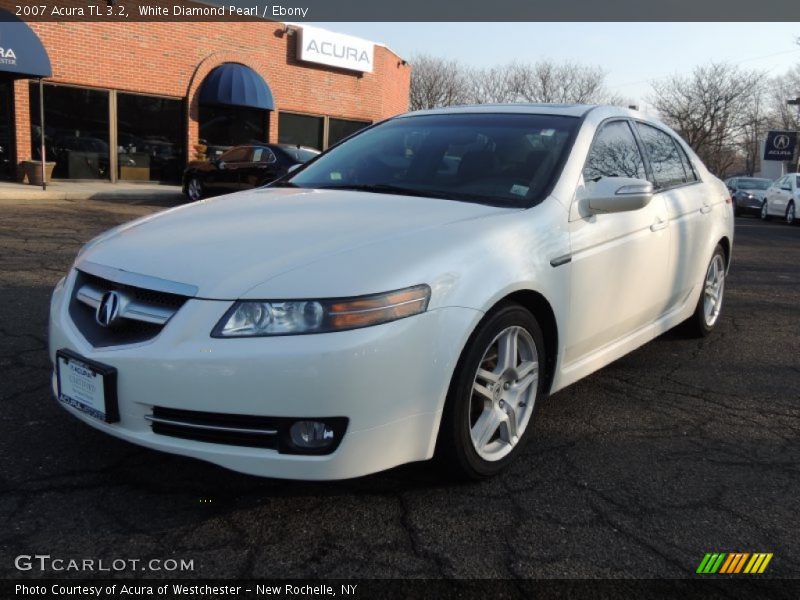 White Diamond Pearl / Ebony 2007 Acura TL 3.2