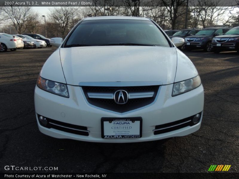 White Diamond Pearl / Ebony 2007 Acura TL 3.2