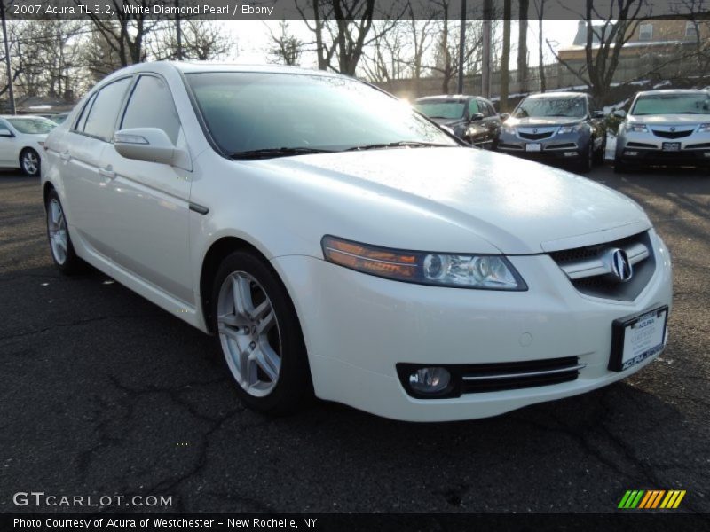 White Diamond Pearl / Ebony 2007 Acura TL 3.2