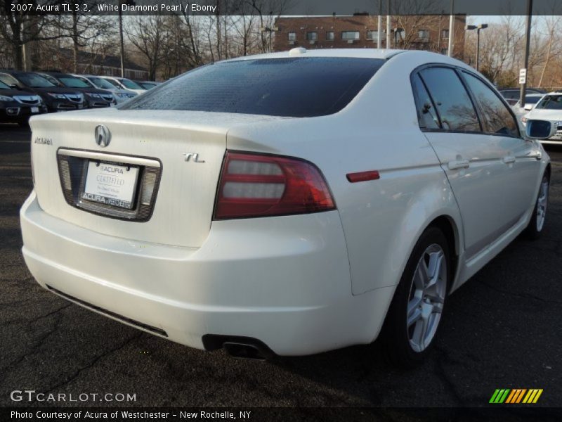 White Diamond Pearl / Ebony 2007 Acura TL 3.2