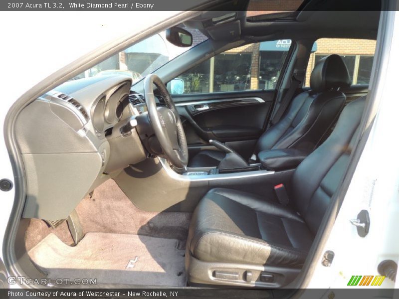 White Diamond Pearl / Ebony 2007 Acura TL 3.2