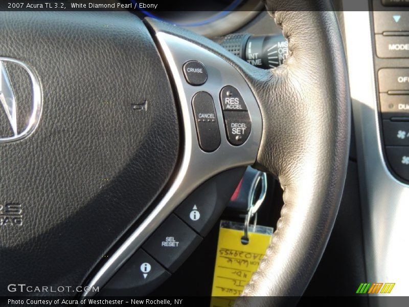 White Diamond Pearl / Ebony 2007 Acura TL 3.2