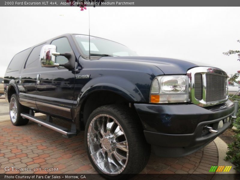 Aspen Green Metallic / Medium Parchment 2003 Ford Excursion XLT 4x4