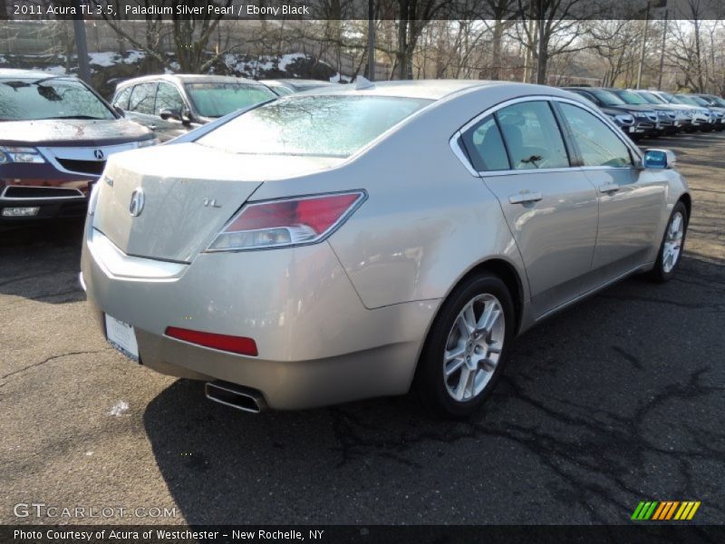 Paladium Silver Pearl / Ebony Black 2011 Acura TL 3.5