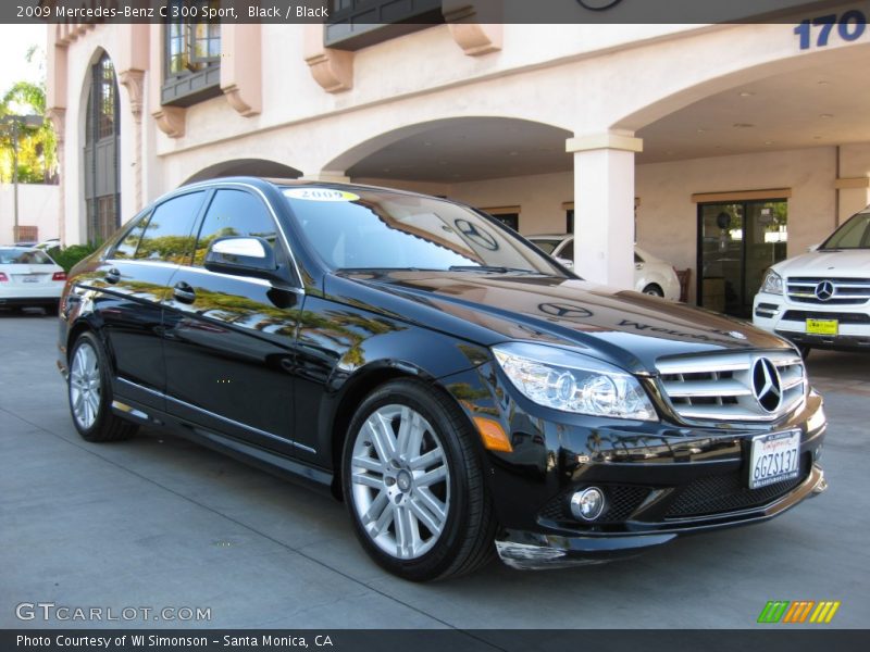 Black / Black 2009 Mercedes-Benz C 300 Sport