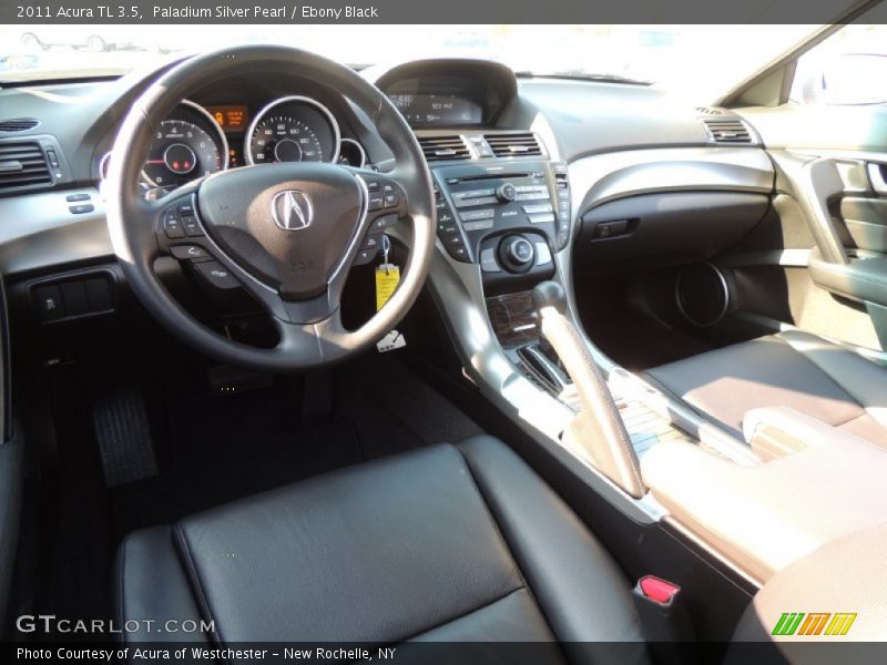 Paladium Silver Pearl / Ebony Black 2011 Acura TL 3.5
