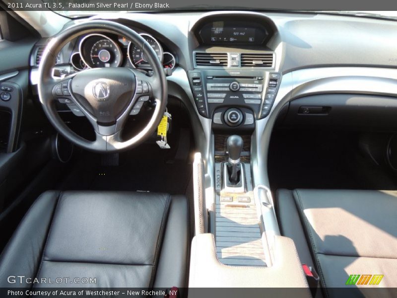 Paladium Silver Pearl / Ebony Black 2011 Acura TL 3.5