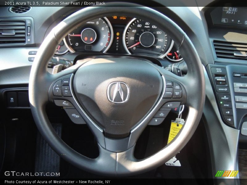Paladium Silver Pearl / Ebony Black 2011 Acura TL 3.5