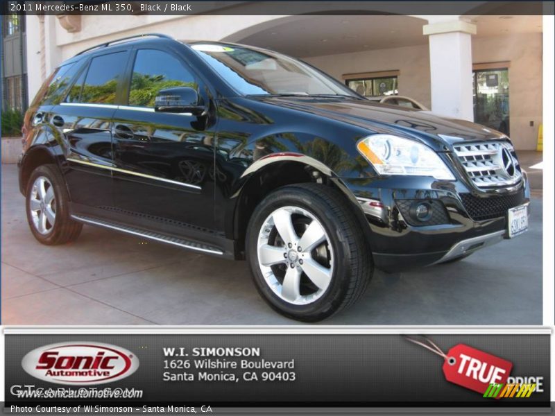 Black / Black 2011 Mercedes-Benz ML 350