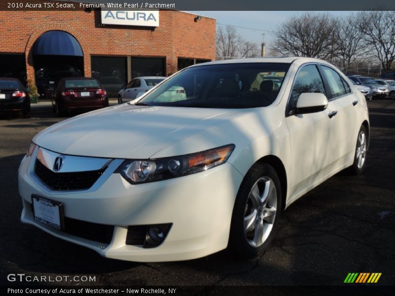 Premium White Pearl / Parchment 2010 Acura TSX Sedan