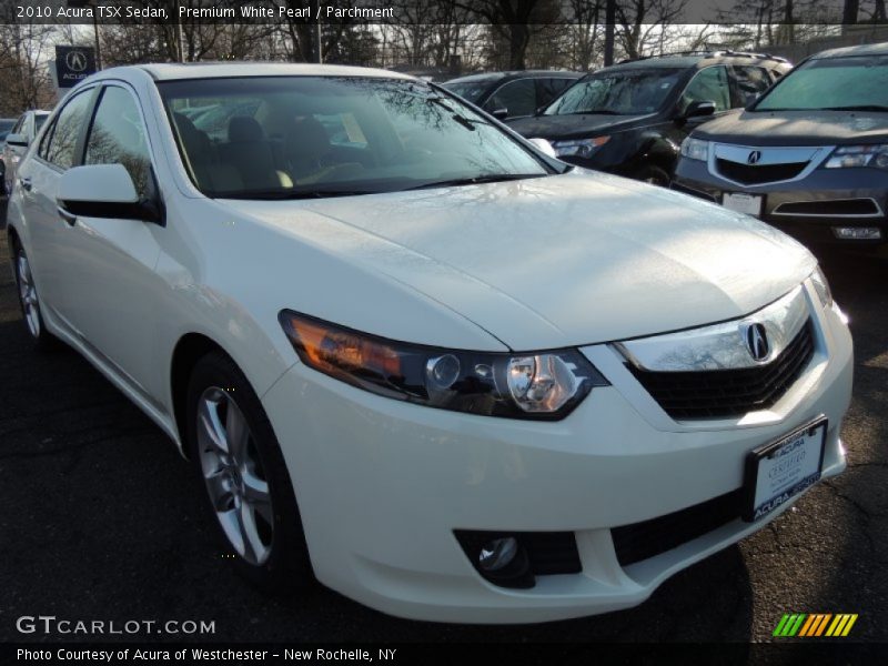 Premium White Pearl / Parchment 2010 Acura TSX Sedan