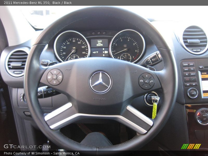 Black / Black 2011 Mercedes-Benz ML 350
