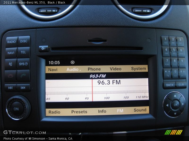 Black / Black 2011 Mercedes-Benz ML 350