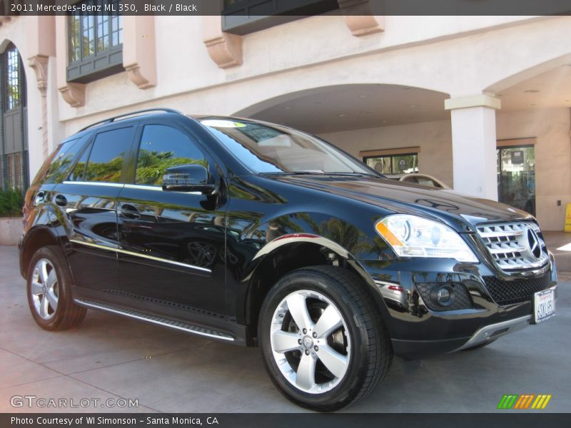 Black / Black 2011 Mercedes-Benz ML 350