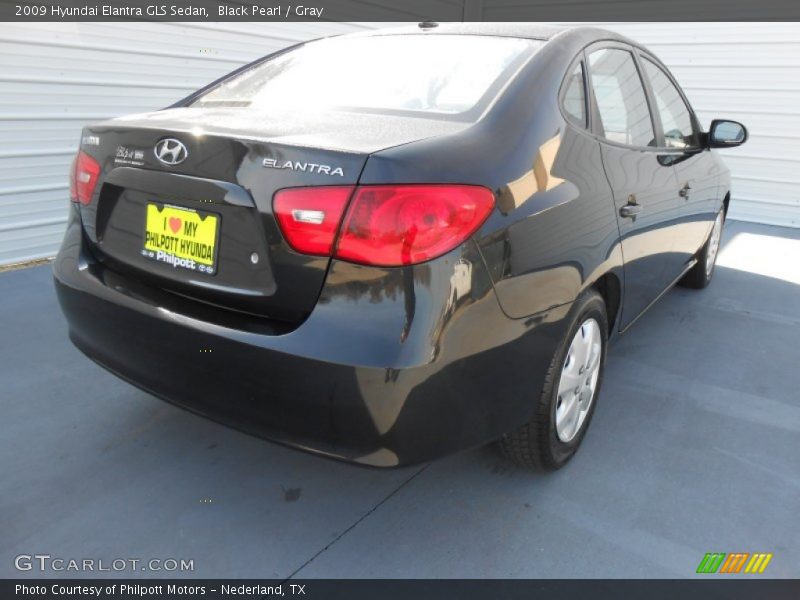 Black Pearl / Gray 2009 Hyundai Elantra GLS Sedan