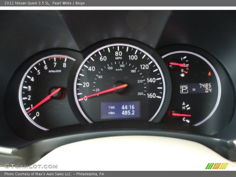  2012 Quest 3.5 SL 3.5 SL Gauges