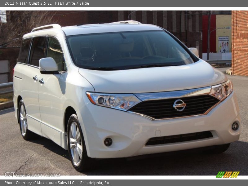 Pearl White / Beige 2012 Nissan Quest 3.5 SL