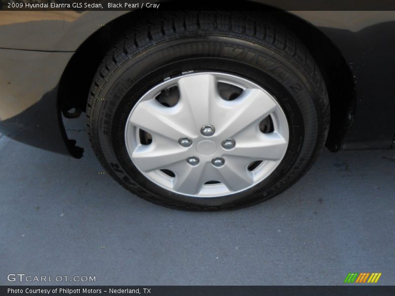 Black Pearl / Gray 2009 Hyundai Elantra GLS Sedan