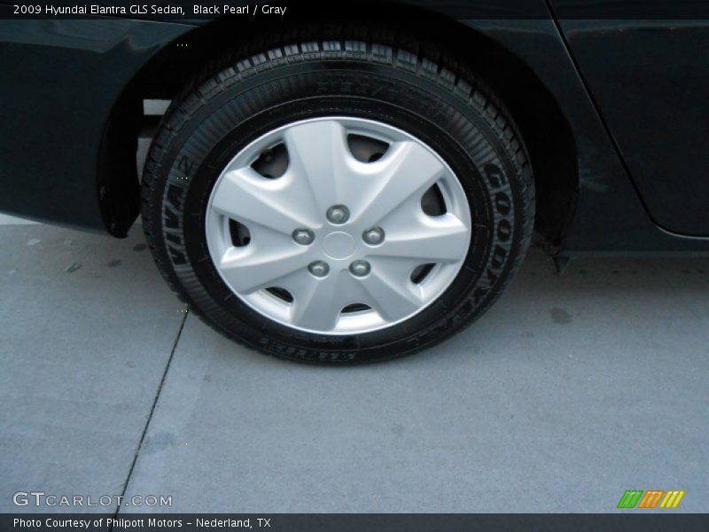 Black Pearl / Gray 2009 Hyundai Elantra GLS Sedan