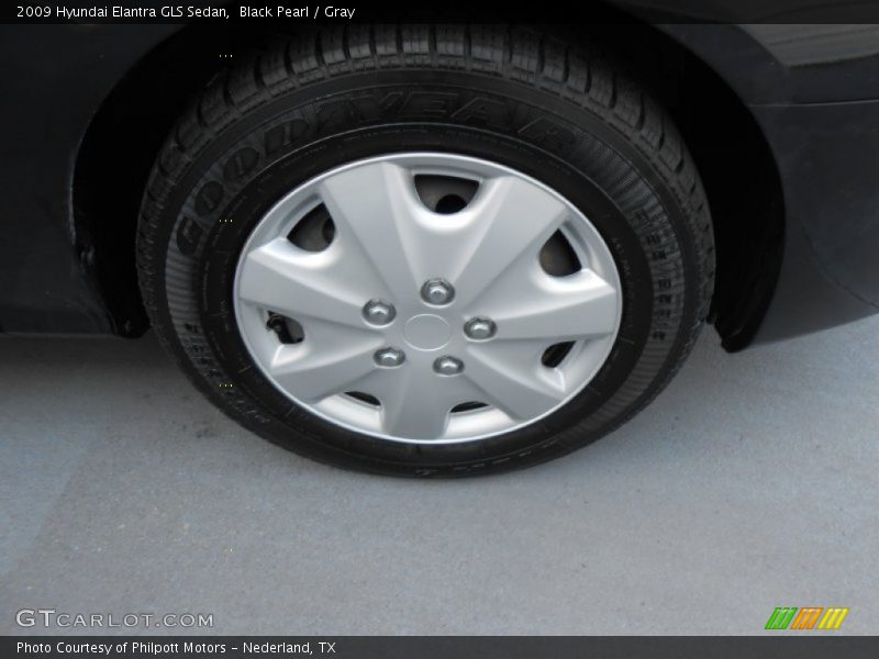 Black Pearl / Gray 2009 Hyundai Elantra GLS Sedan