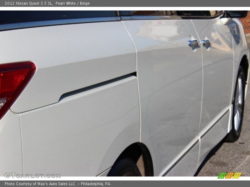 Pearl White / Beige 2012 Nissan Quest 3.5 SL
