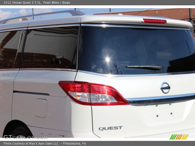 Pearl White / Beige 2012 Nissan Quest 3.5 SL