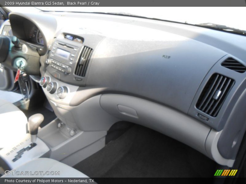 Black Pearl / Gray 2009 Hyundai Elantra GLS Sedan